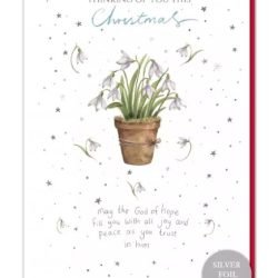 Christmas Card - Thinking Of You Snowdrops