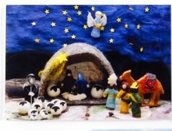 Card Felt Scene Nativity