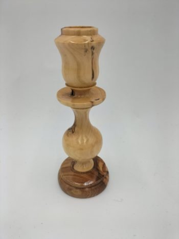Candlestick - Arabic - Olive Wood 16cm